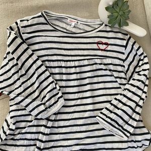 Sundry Anthropologie Babydoll Heart Top Size 2 M